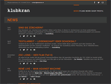 Tablet Screenshot of klubkran.ch